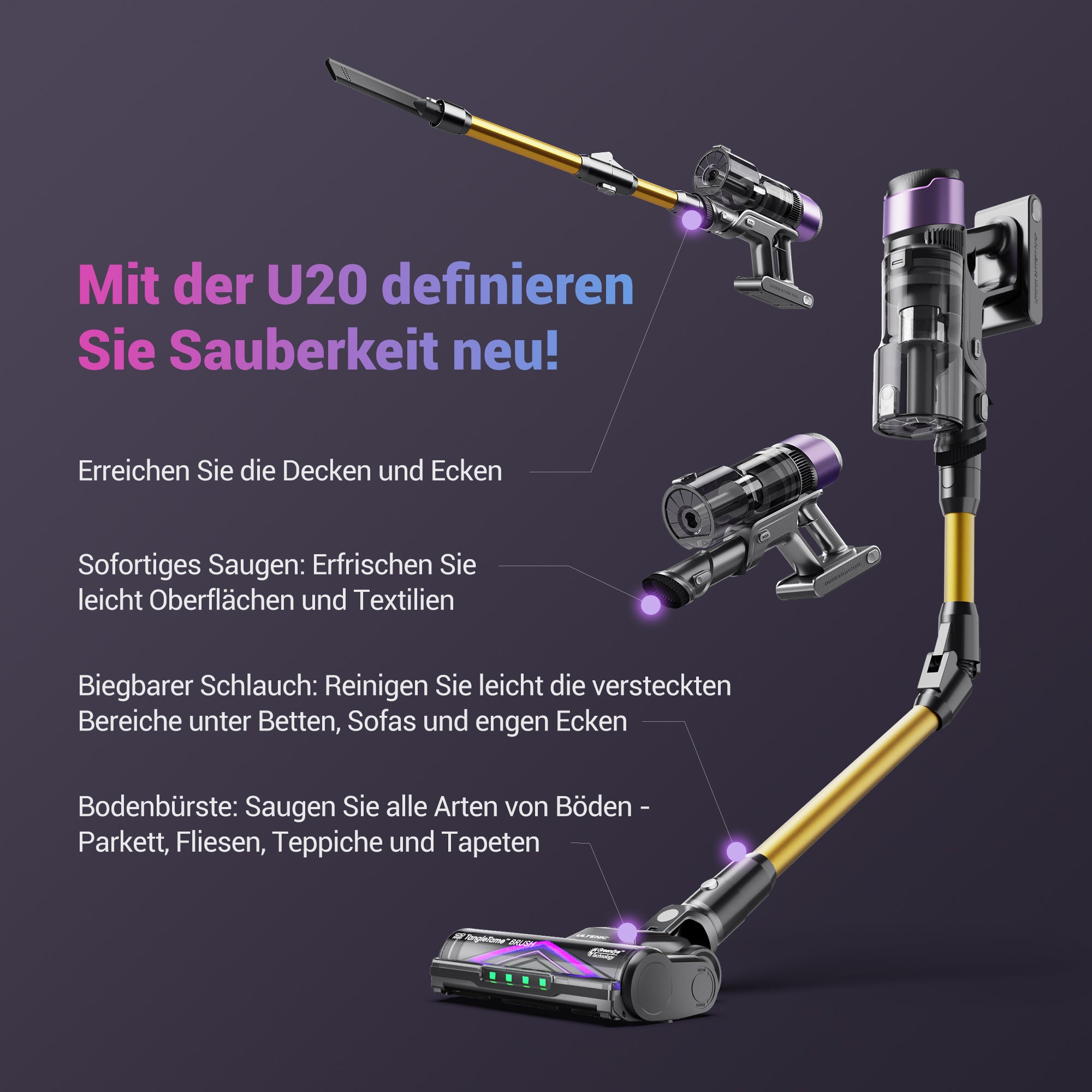 Ultenic U20 Akku-Staubsauger