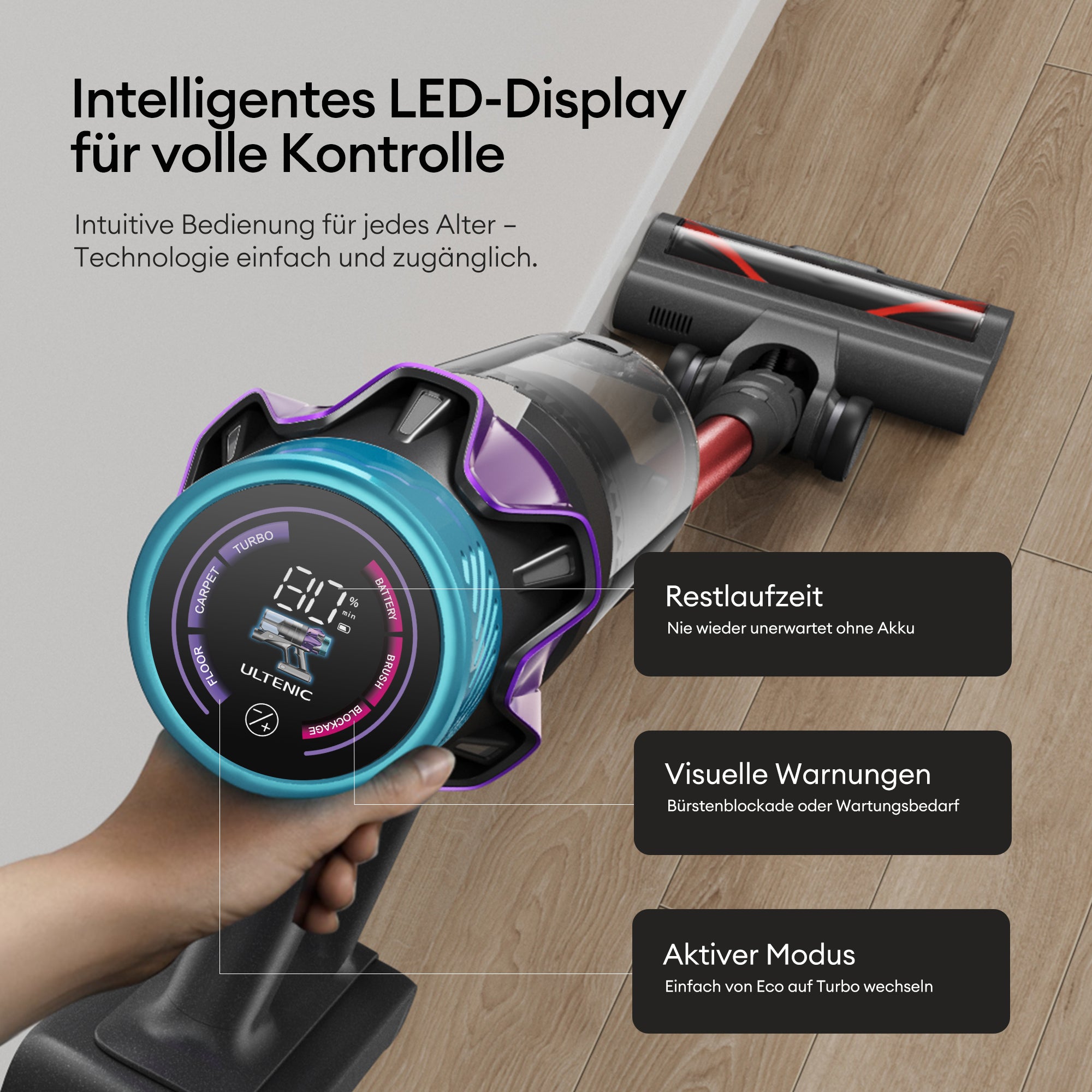 Ultenic U18 PowerPro Akku-Staubsauger