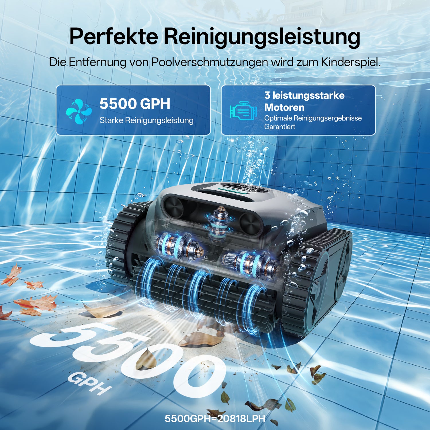 Ultenic Pooleco 30 draadloze zwembadrobot