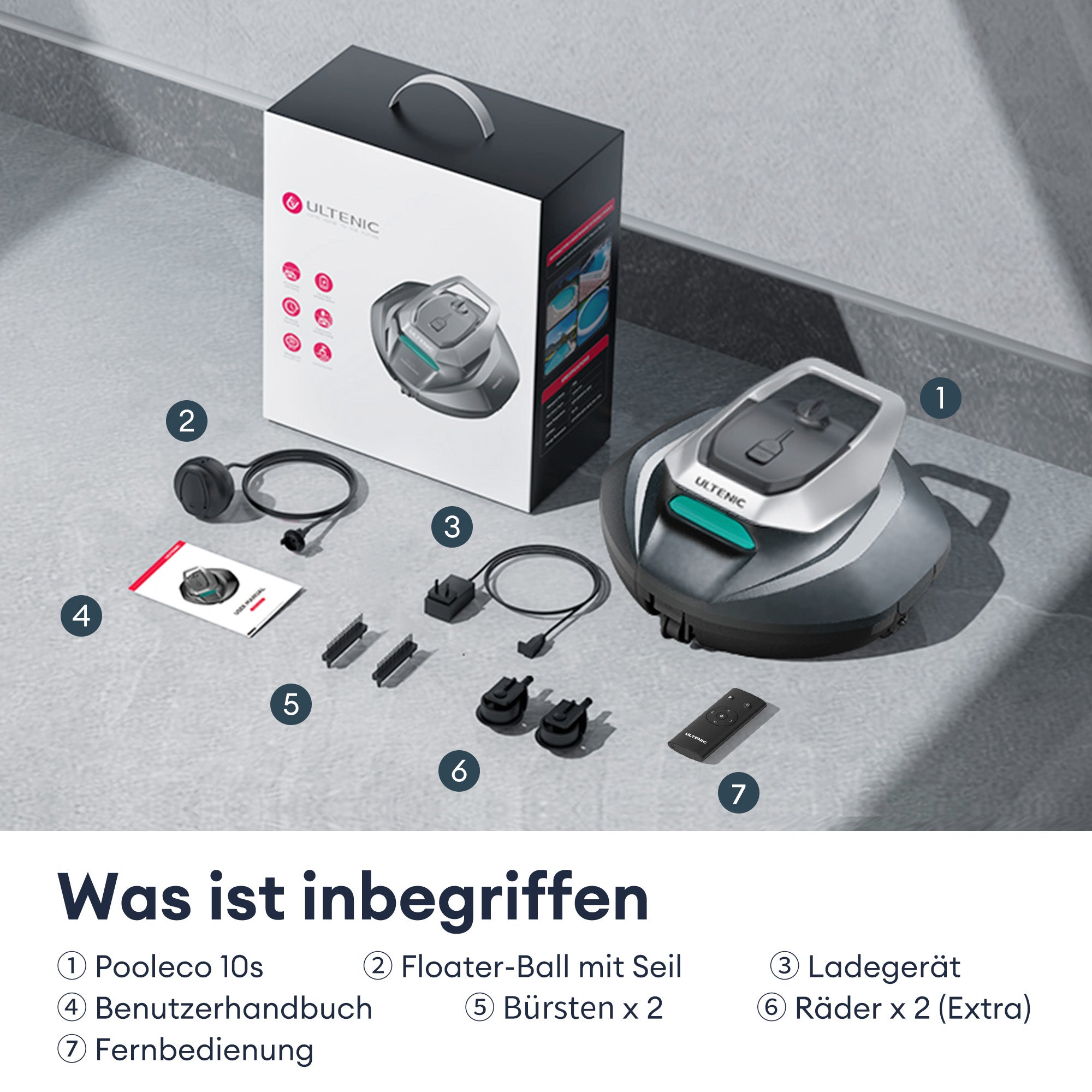 Bezprzewodowy robot basenowy Ultenic Pooleco z serii 10