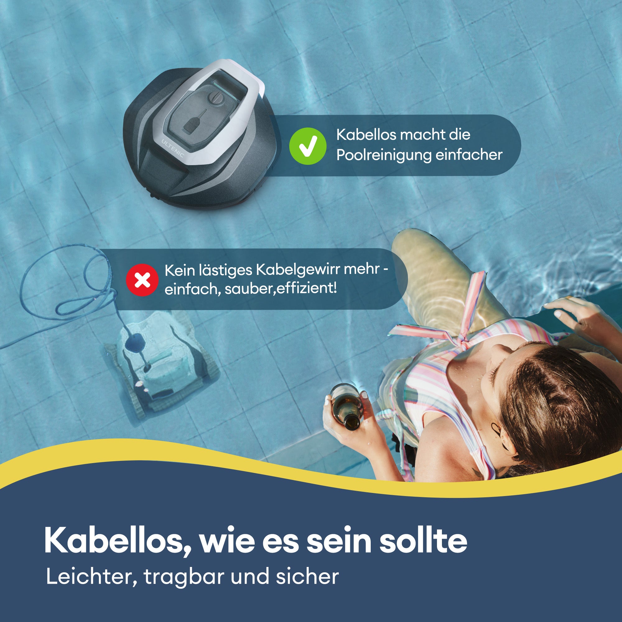 Bezprzewodowy robot basenowy Ultenic Pooleco z serii 10